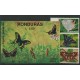 MARIPOSAS 1991 HONDURAS SERIE COMPLETA DE ESTAMPILLAS MINT + BLOQUE FLORES