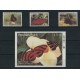 MARIPOSAS 1992 HONDURAS SERIE COMPLETA DE ESTAMPILLAS MINT + BLOQUE FLORES