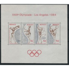 MONACO 1984 Yv. BLOQUE 27 ESTAMPILLAS NUEVAS MINT DEPORTES OLIMPICOS