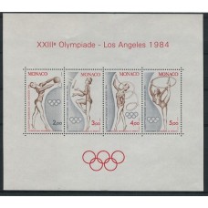 MONACO 1984 Yv. BLOQUE 27 ESTAMPILLAS NUEVAS MINT DEPORTES OLIMPICOS