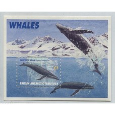 TERRITORIO ANTARTICO BRITANICO BAT 1996 HOJA BLOQUE ESTAMPILLA MINT BALLENA FAUNA MARINA