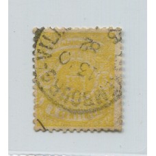 LUXEMBURGO 1874 Yv. 29a ESTAMPILLA USADA 35 EUROS