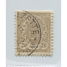 LUXEMBURGO 1880 Yv. 44 ESTAMPILLA USADA 22,50 EUROS