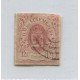LUXEMBURGO 1859 Yv. 07 ESTAMPILLA USADA CON ADELGAZAMIENTO 200 EUROS, RARA