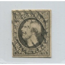 LUXEMBURGO 1852 Yv. 21 ESTAMPILLA USADA 75 EUROS