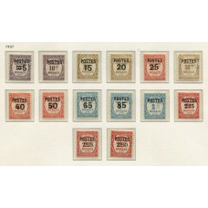 MONACO 1937 Yv. 140/53 SERIE COMPLETA DE ESTAMPILLAS NUEVAS CON GOMA 103 Euros