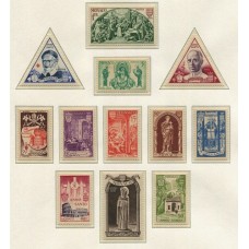 MONACO 1951 Yv. 353/64 SERIE COMPLETA DE ESTAMPILLAS MINT 107 Euros