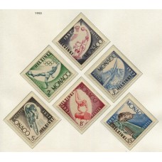 MONACO 1953 Yv. 386/91 SERIE COMPLETA DE ESTAMPILLAS MINT 7,25 Euros