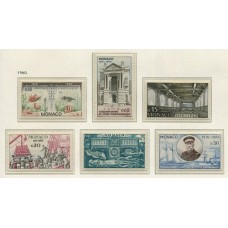 MONACO 1960 Yv. 526/31 SERIE COMPLETA DE ESTAMPILLAS MINT PECES FAUNA MARINA 11 Euros