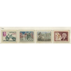 MONACO 1963 Yv. 632/5 SERIE COMPLETA DE ESTAMPILLAS NUEVAS CON GOMA