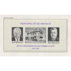 MONACO 1987 Yv. BLOQUE 39a ESTAMPILLAS NUEVAS MINT SIN DENTAR 54 Euros