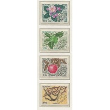 MONACO Yv. PREOBLITERADOS 78/81 SERIE COMPLETA DE ESTAMPILLAS MINT FLORES