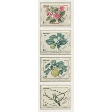 MONACO Yv. PREOBLITERADOS 82/5 SERIE COMPLETA DE ESTAMPILLAS MINT FLORES