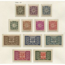 MONACO Yv. TAXA 29/39 SERIE COMPLETA DE ESTAMPILLAS MINT 80,95 Euros EL 30 Y 50 Cts. TIENEN BISAGRA PERO MARCAN 0,15