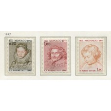 MONACO 1977 Yv. 1098/1100 SERIE COMPLETA DE ESTAMPILLAS MINT PINTORES