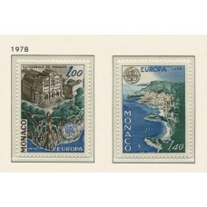 MONACO 1978 Yv. 1139/40 SERIE COMPLETA DE ESTAMPILLAS MINT 5 Euros TEMA EUROPA