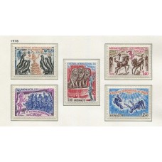 MONACO 1978 Yv. 1167/71 SERIE COMPLETA DE ESTAMPILLAS MINT 10,15 Euros CIRCO