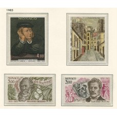 MONACO 1983 Yv. 1389/92 SERIE COMPLETA DE ESTAMPILLAS MINT 11,7 Euros PINTURAS