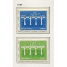 MONACO 1984 Yv. 1418/9 SERIE COMPLETA DE ESTAMPILLAS MINT TEMA EUROPA