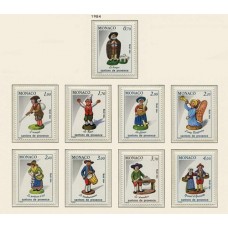 MONACO 1984 Yv. 1437/45 SERIE COMPLETA DE ESTAMPILLAS MINT 17,2 Euros NAVIDAD