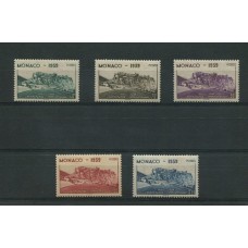 MONACO 1939 Yv. 195/9 SERIE COMPLETA DE ESTAMPILLAS NUEVAS CON GOMA