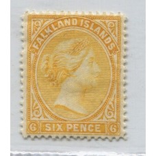 MALVINAS 1891 Yv. 13a ESTAMPILLA NUEVA CON GOMA 40 EUROS