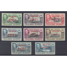 MALVINAS 1944 DEPENDENCIAS SOUTH SHETLANDS SERIE COMPLETA DE ESTAMPILLAS MINT BARCOS FAUNA