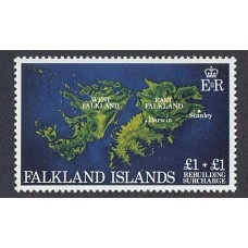 MALVINAS 1982 ESTAMPILLA MINT MAPA