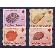 MALVINAS 1986 SERIE COMPLETA DE ESTAMPILLAS MINT CARACOLES FAUNA MARINA