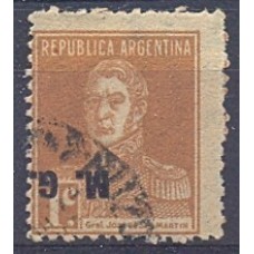 ARGENTINA SERVICIO OFICIAL GJ 178a VARIEDAD SOBRECARGA INVERTIDA U$ 22