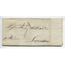 ARGENTINA 1842 CARTA COMPLETA PRECURSORA CIRCULADA A INGLATERRA CON MARCAS DE TRANSITO "LIVERPOOL SHIP" Y DE RECEPCION EN LONDRES