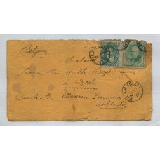 ARGENTINA 1884 SOBRE CIRCULADO A BELGICA CON BONITO FRANQUEO MATASELLADO EN PILAR