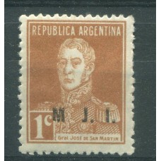 ARGENTINA SERVICIO OFICIAL GJ 409d VARIEDAD M SIN PUNTO ESTAMPILLA NUEVA CON GOMA U$ 6