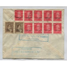 ARGENTINA SERVICIO OFICIAL SOBRE 1959 CORREO DEL EJERCITO, ENVIO CERTIFICADO DESDE LA PAZ ENTRE RIOS CON GOMIGRAFO N° 65