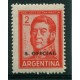 ARGENTINA SERVICIO OFICIAL GJ 743a VARIEDAD SOB. DOBLE MINT U$ 15 + 50%