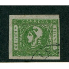 ARGENTINA 1859 GJ 16a + 16f CABECITA ESTAMPILLA CON DOS VARIEDADES DOBLE IMPRESIÓN TOTAL (U$ 660 ) Y ADEMAS ES 4 SIN PUNTO ( U$ 140 ) DE INCREIBLE RAREZA Y DE LUJO