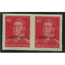 ARGENTINA SERVICIO OFICIAL GJ 715P VARIEDAD PAREJA SIN DENTAR MINT U$ 25 + 50%