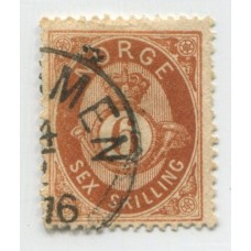 NORUEGA 1871 Yv. 20 ESTAMPILLA USADA 65 EUROS