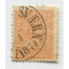 NORUEGA 1867 Yv. 12 ESTAMPILLA USADA 60 EUROS