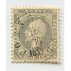 NORUEGA 1856 Yv. 3 ESTAMPILLA USADA 100 EUROS