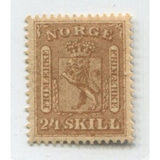 NORUEGA 1863 Yv. 10 ESTAMPILLA NUEVA CON GOMA 45 EUROS