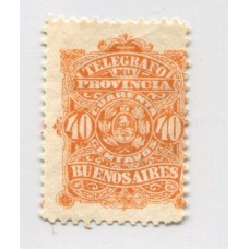 ARGENTINA TELEGRAFOS 1888 GJ 49 ESTAMPILLA NUEVA SIN GOMA U$ 50