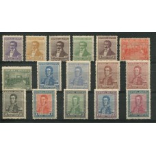 ARGENTINA 1916 ESTAMPILLAS NUEVAS CON GOMA FORMANDO LA SERIE HERMOSA CALIDAD U$ 415