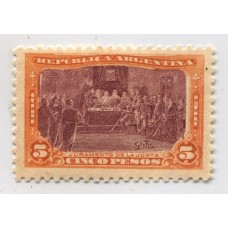 ARGENTINA 1910 GJ 313 EL $ 5 DE LA SERIE CENTENARIO NUEVO U$ 80