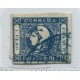 ARGENTINA 1859 GJ 17m ESTAMPILLA PAPEL TRANSPARENTE CON VARIEDAD MANCHA DELANTE DE LOS OJOS U$ 40