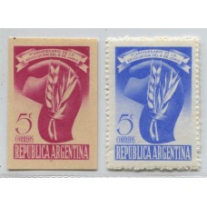 ARGENTINA 1948 GJ 957 ENSAYO EN COLOR NO ADOPTADO
