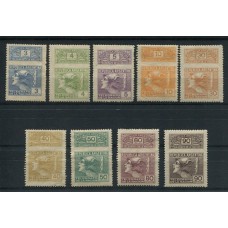 ARGENTINA TELEGRAFOS 1930 GJ 05/13 SERIE COMPLETA DE ESTAMPILLAS NUEVAS CON GOMA MUY RARA U$ 900