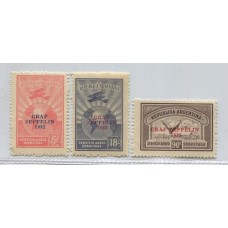 ARGENTINA 1932 GJ 720/2 SERIE COMPLETA NUEVA MINT ZEPPELIN u$ 67,60