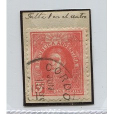 ARGENTINA 1926 GJ 623 ESTAMPILLA USADA VARIEDAD " SIN 1 EN 1° JULIO "