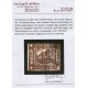 ARGENTINA 1858 GJ 9A BARQUITO VARIEDAD  COLOR CHOCOLATE MUY BUEN EJEMPLAR CON CERTIFICADO DE AUTENTICIDAD U$ 385